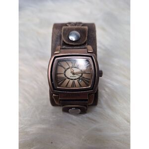 Fossil Flip dial watch with Leather Band
